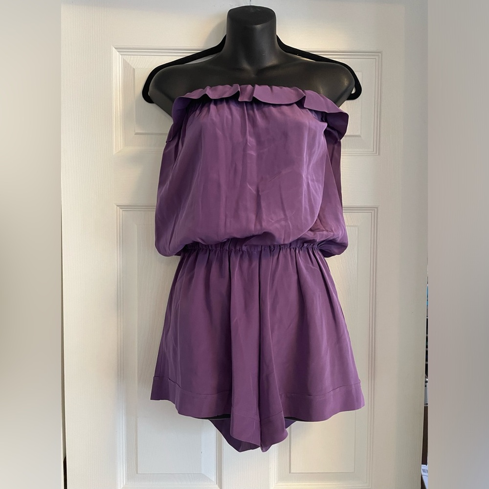 Porter Purple Tube Romper-Sz Med